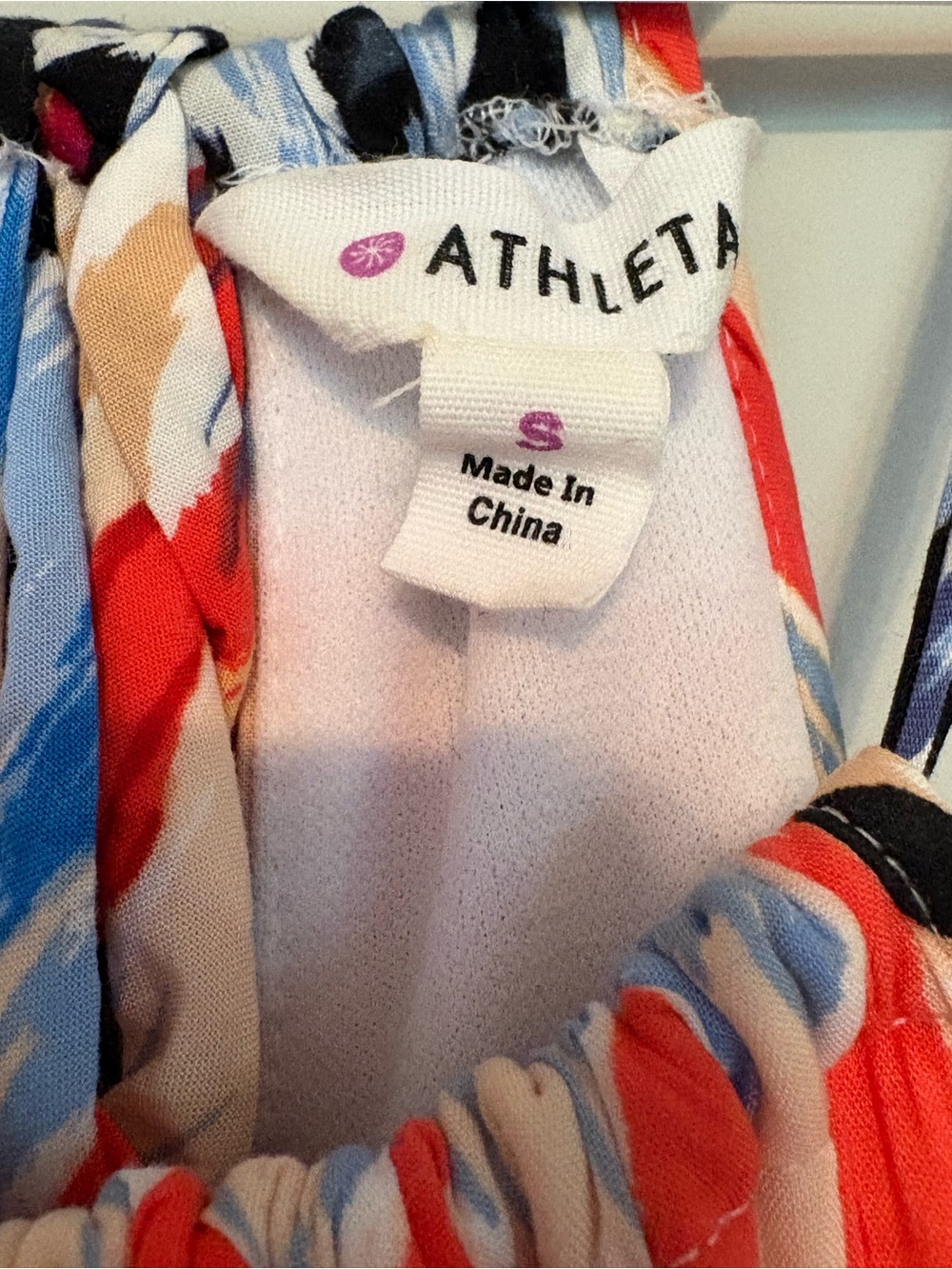 Athleta Red, Blue and Cream Printed Dress - Picture 2 of 3